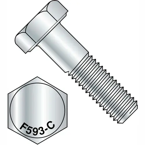1/4-20X2 1/4 Hex Cap Screw 18 8 Stainless Steel, Pkg of 100 Bargain