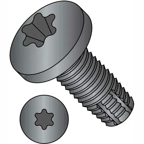 5/16-18X2 1/2 Six Lobe Pan Floor Board Screw Type F Fully Threaded Black Phosphate, Pkg of 300 Seasonal Sale
