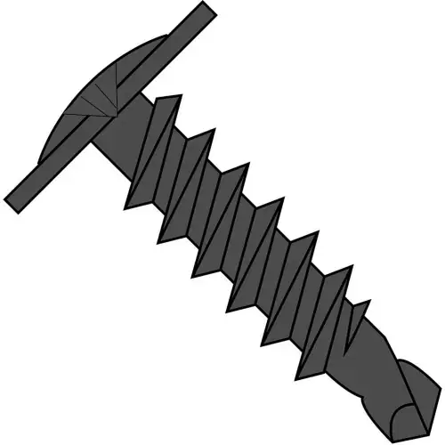 New Arrival 8 x 1 Phillips Modified Truss Head Full Thread Self Drilling Screw Black Phos - Pkg of 4000