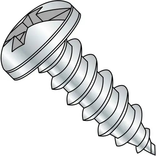 One Day Deal 8-15X1 1/4 Combination (slot/phil) Pan Head Self Tapping Screw Type A Full Thread Zinc Bake 4000 pcs