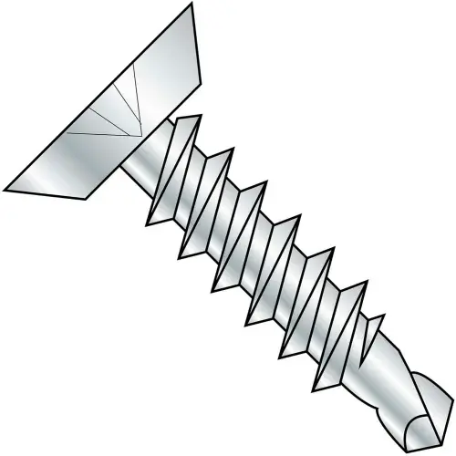 Latest 8 x 1/2 Phillips Flat Undercut Full Thread Self Drilling Screw Zinc Bake - Pkg of 10000