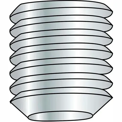 1/4-28X3/16 Fine Thread Socket Set Screw Flat Point Plain Imported, Pkg of 5000 Genuine