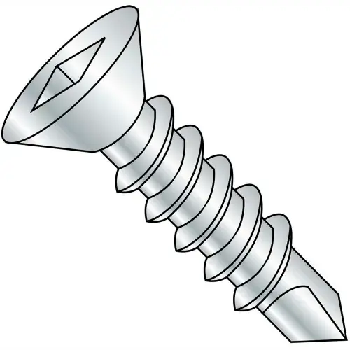 Exclusive Offer 10 x 1 Square Drive Flat Head Full Thread Self Drilling Screw Zinc - Pkg of 5000