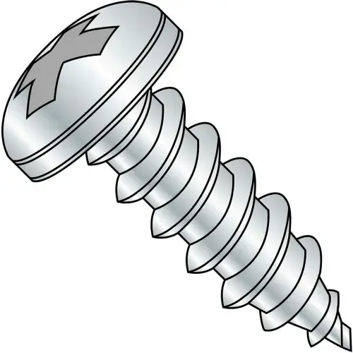 8 x 1 Phillips Pan Self Tapping Screw Type A Fully Threaded Zinc Bake - Pkg of 5000 Trending