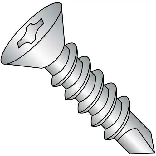 Buy Today 10 x 3 Phillips Flat Self Drilling Screw Full Thread 410 Stainless Steel - Pkg of 500
