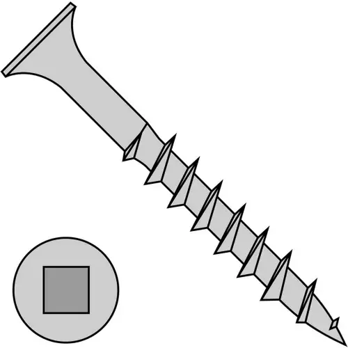 8 x 4 Bugle Square Drive Course Thread Sharp Point Deck Screw Dacrotized - Pkg of 500 Big Sale
