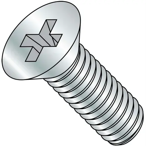 8-32X1 1/4 Phillips Flat Machine Screw Fully Threaded Zinc, Pkg of 5000 Trending