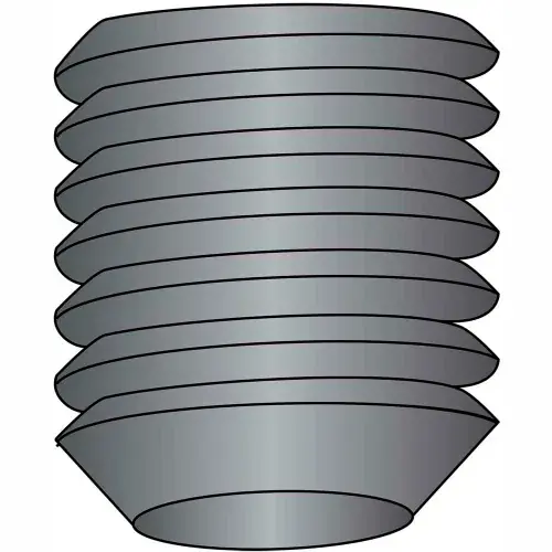 Socket Set Screw - 8-32 x 1/4" - Cup Point - Steel Alloy - Thermal Black Oxide - UNC, Pack of 100 Price Drop