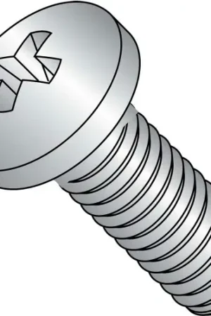 While Supplies Last Machine Screw, M3 x 0.5 x 10mm, Phillips Pan Head, Class 4.8, Steel, Zinc, DIN 7985A, Pack of 1000