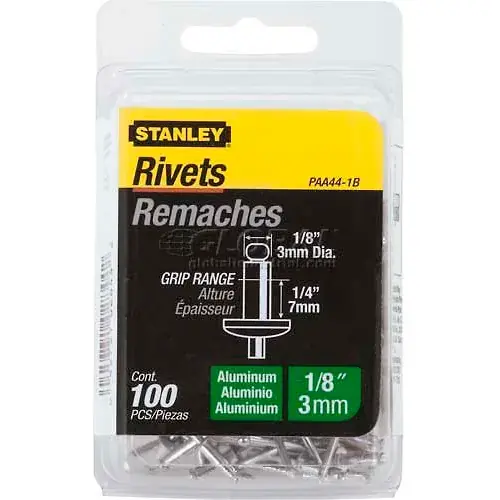 Price Cut Stanley PAA44-1B Aluminum Rivets 1/8" x 1/4", 100 Pack - Pkg Qty 5