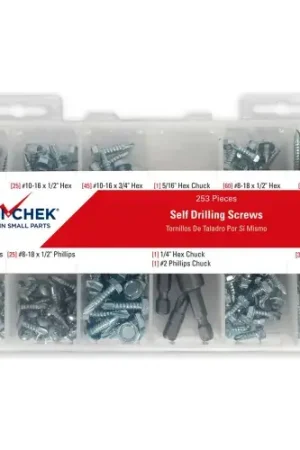 While Supplies Last Self Drilling and Tapping Screw Assortment 253 Piece