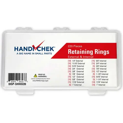 Retaining Ring External & Internal Assortment 220 Piece Time-Limited