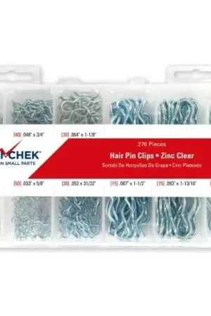 Hair Pin Assortment Carbon Steel Zinc Clear 276 Piece Luxury