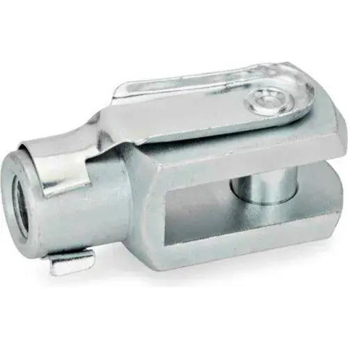 Top Rated J.W. Winco WN 751 Clevis Fork Joints, Steel, w/ Snap-on Spring Pin, Zinc Pltd, 3/8 x 24L, 1-9/16"OAL