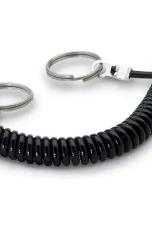 Super Sale J.W. Winco GN111.4 Spiral Retaining Cables, Plastic, 2 Key Rings, 3.94"L, 0.71" Key Ring Dia.