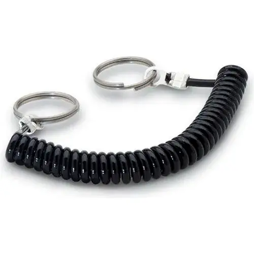 Super Sale J.W. Winco GN111.4 Spiral Retaining Cables, Plastic, 2 Key Rings, 3.94"L, 0.71" Key Ring Dia.