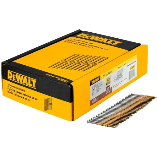 DeWalt® 3 X .120" 21 Degree Ring Shank Galvanized Framing Nails, 2000/Qty Shop Now