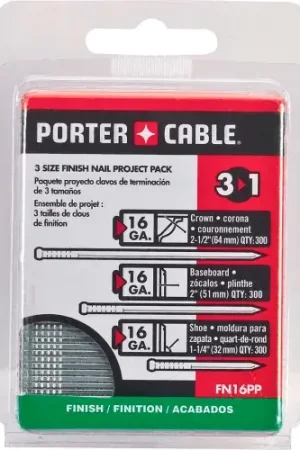 Porter-Cable 16 Gauge Finish Nail Project, 900/Qty Save Now