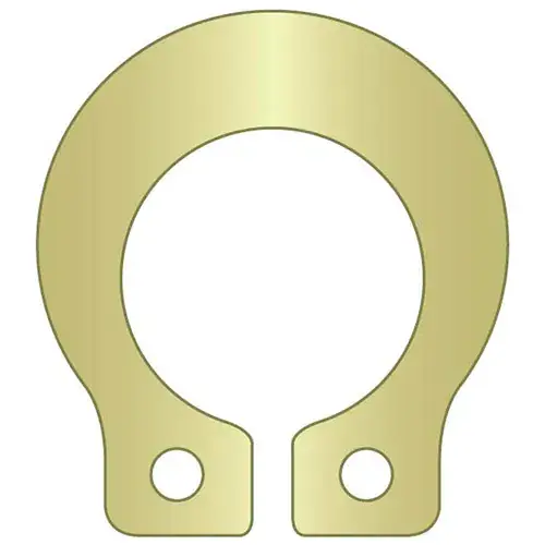 1/4" Grooveless External Snap Ring - Std. Duty - Stamped - Spring Steel - Zinc Yellow - Pkg Qty 100 Limited Time