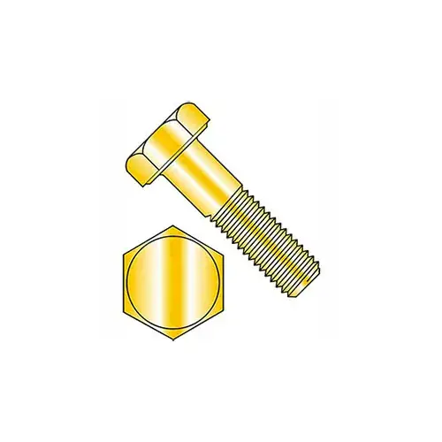 Hex Head Cap Screw - M10 x 1.5 x 35mm - Steel - Zinc Yellow - Class 10.9 - ISO 4017 - Pkg of 100 Next Day Delivery