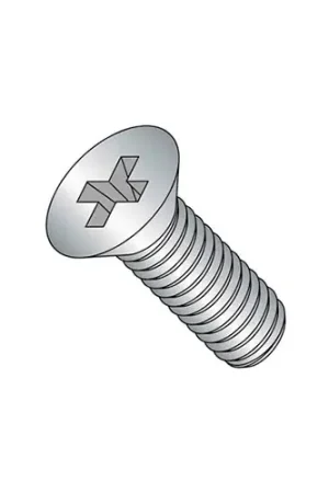 Best Choice M6 x 1.0 x 40mm Machine Screw - Phillips Flat Head - Steel - Zinc - DIN 125B - Pkg of 100