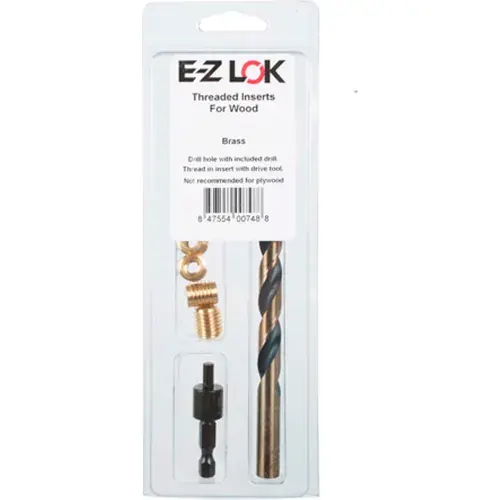E-Z Knife™ Threaded Insert Installation Kit for Hard Wood - Brass - 1/4-20 - EZ-400-4 Budget