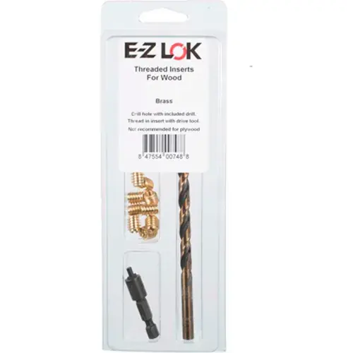 Bargain E-Z Knife™ Threaded Insert Installation Kit for Hard Wood - Brass - 8-32 - EZ-400-008