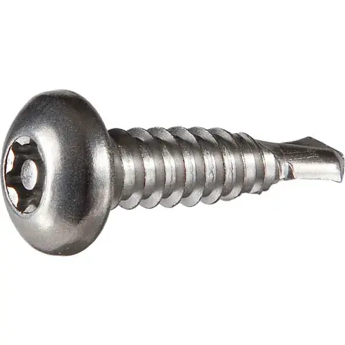 8AB x 1-1/4" Tamper-Proof Security Self-Drilling Screw - Pan 6 Lobe Head - 410 SS - Pkg of 100 Limited Offer
