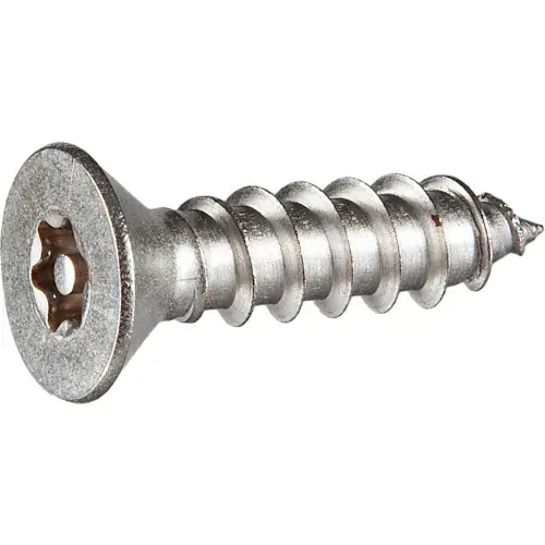 Big Sale 12AB x 3" Tamper-Proof Security Sheet Metal Screw - Flat Torx Head - 18-8 Stainless Steel - 100 Pk