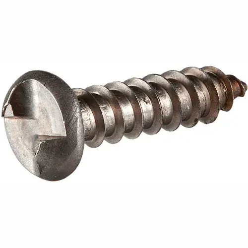 Budget 14A x 1/2" One-Way Security Sheet Metal Screw - Round Head - 18-8 Stainless Steel - Pkg of 100