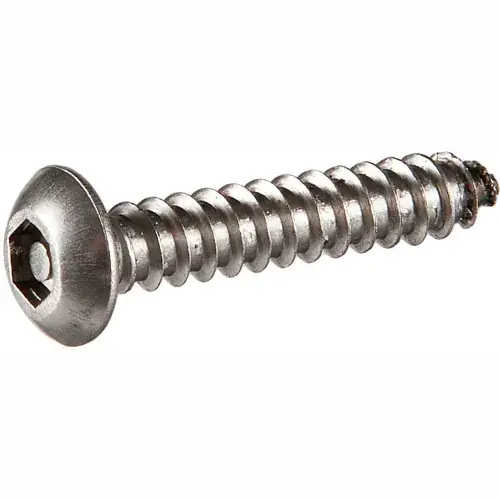10AB x 1/2" Security Sheet Metal Screw - Button Socket Head - 18-8 Stainless Steel - Pkg of 100 Brand New