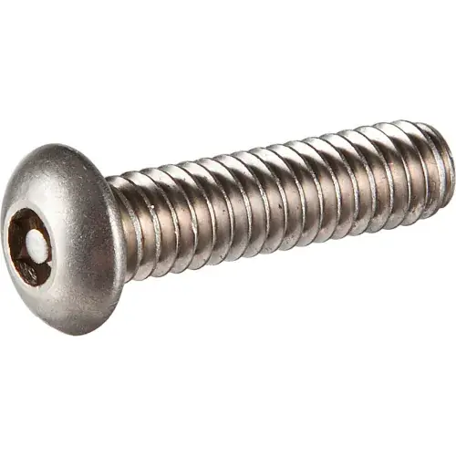 1/4-20 x 3/4" Tamper-Proof Security Cap Screw - Button Socket Head - 18-8 Stainless Steel - 100 Pk Direct From Factory