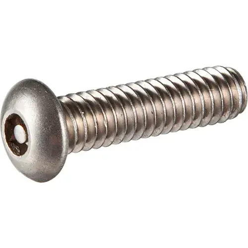 Clearance M4 x 0.7 x 25mm Tamper-Proof Security Cap Screw - Button Socket Head - 18-8 Stainless Steel - 100 Pk