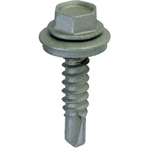 Brand New ITW Teks Roofing Screw - 12 x 1" - Hex Washer Head - Drill Point - 21418, Package of 300