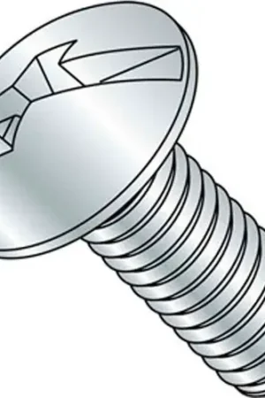 Last Chance 8-32 x 1-1/2" Machine Screw, Truss Head, Phillips/Slotted, Steel, Zinc CR+3, FT, UNC, Pack of 100