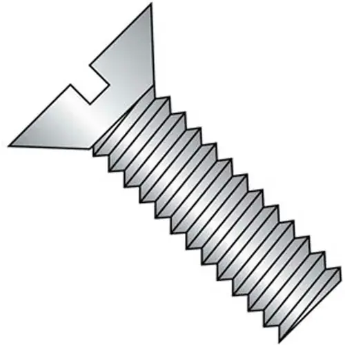 5/16-18 x 1-1/2" Machine Screw - Flat Head - Slotted - Steel - Zinc CR+3 - FT, Pack of 100 Shop Now