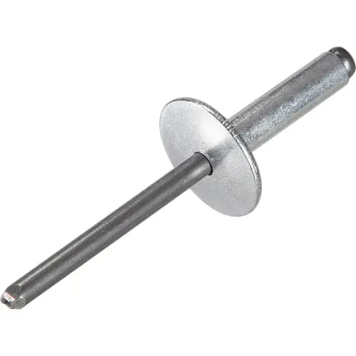 Pop Blind Rivet - 3/16 x 6-6 - Flange Head - Up to 3/8" Grip - Steel/Steel - USA - Pkg of 250 Crafted