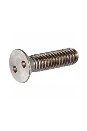 12-24 x 1" Security Machine Screw - Flat Spanner Head - 18-8 Stainless Steel - FT - UNC - 100 Pk Clearance