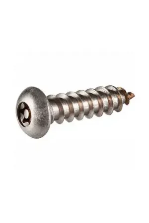 14AB x 3/4" Security Sheet Metal Screw - Button Torx Head - 302HQ Stainless Steel - USA - 100 Pk Clearance