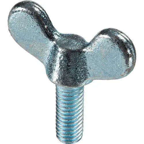 1/2-13 x 1" Wing Screw - 2-1/4" Head Width - Malleable Iron - Plain - USA - Pkg of 25 Best Price