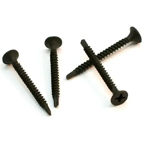 Fast Shipping 6 x 1-7/8" Drywall Screw - Phillips Bugle Head - Black Phosphate - TEK Self-Drilling Pt - 100 Pack