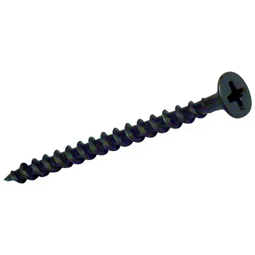 Popular 6 x 1" Drywall Screw - Phillips Bugle Head - Steel - Black Phosphate - Sharp Point - Pkg of 500