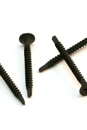 Cheap 6 x 1" Drywall Screw - Phillips Bugle Head - Black Phosphate - TEK Self-Drilling Point - Pkg of 500