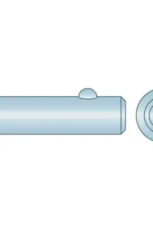 Direct From Factory 3/8" x 3" Cotterless Clevis Pin - Low Carbon Steel - Zinc Clear - Pkg Qty 10