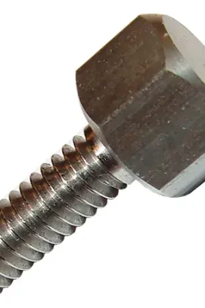 Bargain Hex Head Thumb Screw - 10-24 - 1/2" Thread - 3/8" Hex Head - 1/4" Head H - Stainless - Pkg of 5