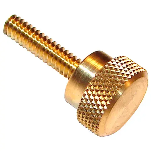 One Day Deal Precision Brass Thumb Screw w/ Shoulder - 10-32 - 1/2" Thread - 1/2" Head Dia. - Pkg of 10