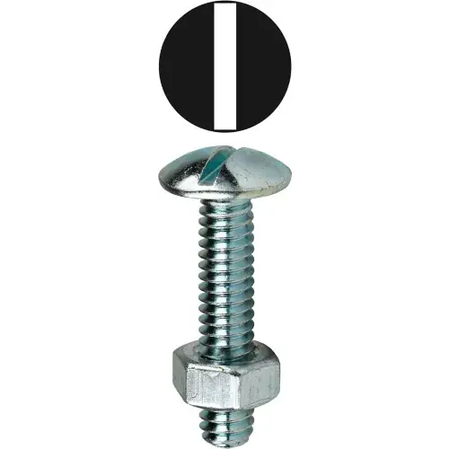 Factory Price L.H.Dottie® Stove Bolt Screw Kit w/ Hex Nuts, Steel, 1/4"-20, Assorted, 100 Pack