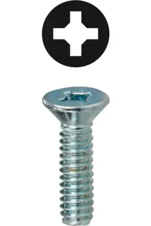 Direct From Factory L.H.Dottie® Phillips & Square Flat Head Machine Screw, 6-32 x 3/4", 100 Pack