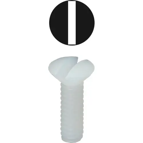 L.H.Dottie® Oval Head Wall Plate Screw, Slotted, Nylon, 6-32 x 1/2", 100 Pack Authentic