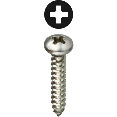 L.H.Dottie® Sheet Metal Screw, Phillips Pan Head, Steel, 8 x 1-1/4", 100 Pack Hassle-Free Returns